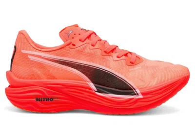 Pre-owned Puma Deviate Nitro Elite 3 (women's) Sneakers In Glowing Red/black In Multi