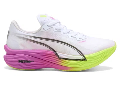 Pre-owned Puma Deviate Nitro Elite 3 (women's) Sneakers In White/pure Magenta
