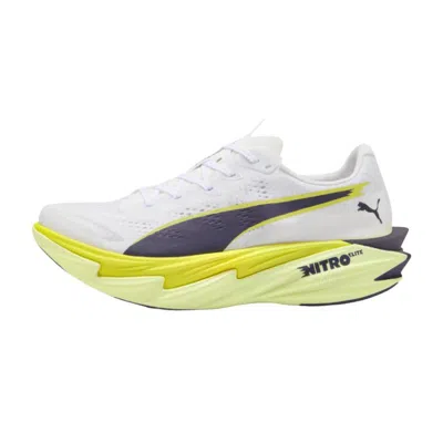 Puma Deviate Nitro Elite 4 White Yellow Ss26 Women In Multi