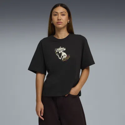 Puma Día De Muertos Women's Relaxed T-shirt In Black