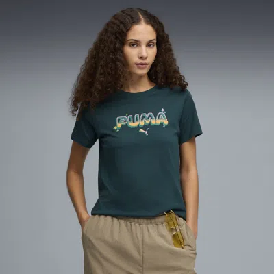 Puma Digital Women's T-shirt In Green