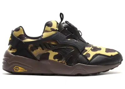 Pre-owned Puma Disc Blaze Leopard Sneakers In Leopard Light Straw/chocolate