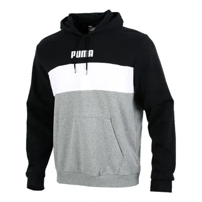 Puma Double Down Hoodie 'grey Black White'