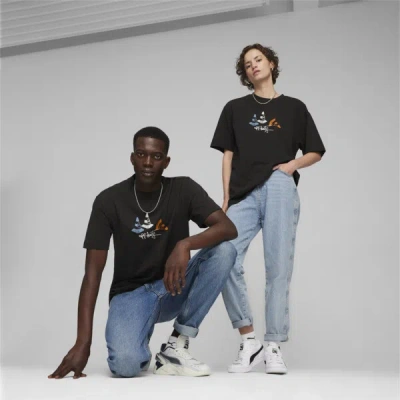 Puma Downtown 180 Men's Graphic T-shirt In Black