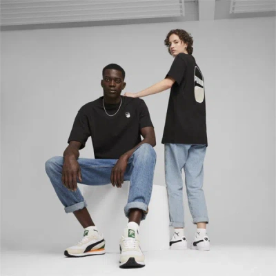 Puma Downtown 180 Men's Logo T-shirt In Black