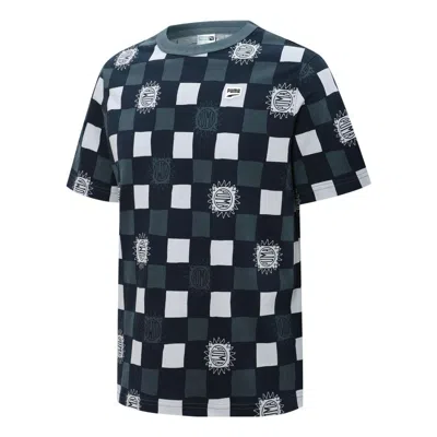 Puma Downtown Aop Tee 'grey Blue'