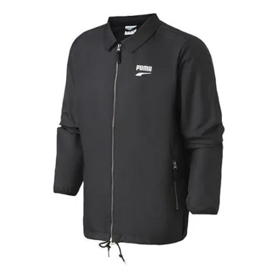 Puma Downtown Casual Sports Lapel Jacket Black