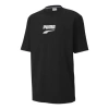 Puma Downtown Classical Logo Short Sleeve Tee Black In Black