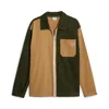 Puma Downtown Corduroy Shirt 'brown Olive Green'