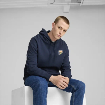 Puma Downtown Graphic Hoodie Men In Club Navy