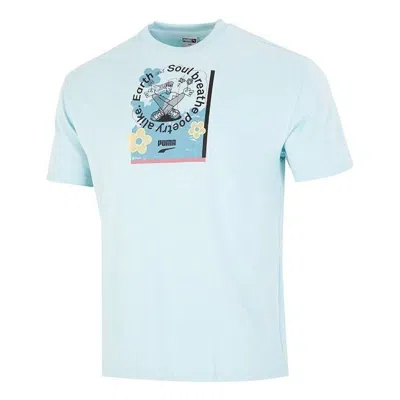 Puma Downtown Graphic T-shirt 'blue'