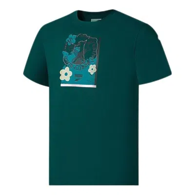 Puma Downtown Graphic T-shirt 'green'