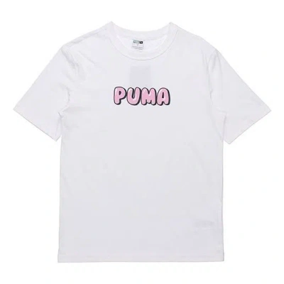 Puma Downtown Graphic T-shirt 'white Pink'