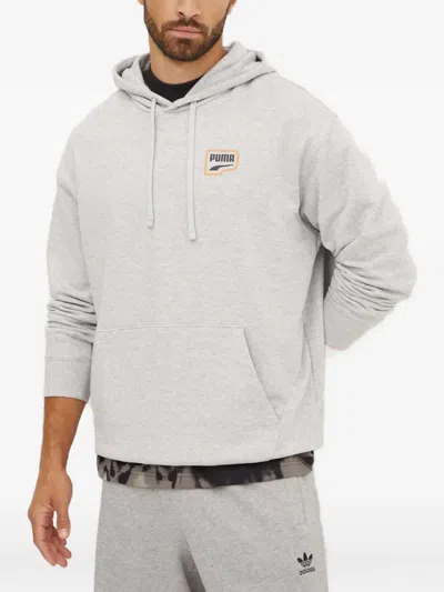 Puma Downtown Graphic-print Drawstring Hoodie In Multi