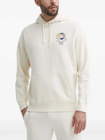 Puma Downtown Graphic-print Drawstring Hoodie In Neutral