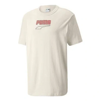 Puma Downtown Logo Tee 'beige' In Neutral