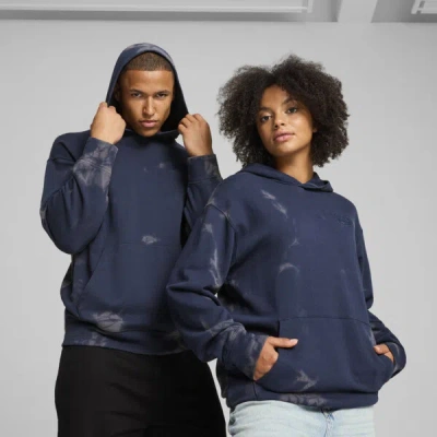 Puma Downtown Relaxed Hoodie In Club Navy