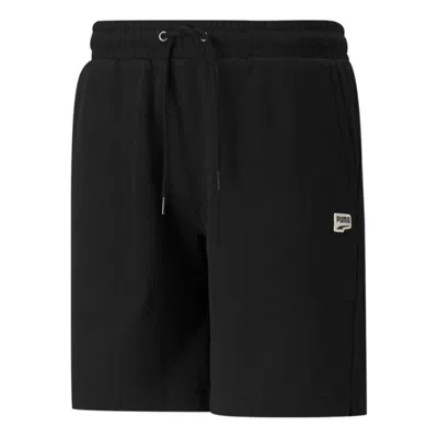 Puma Downtown Shorts Tr Embroidered Logo Drawstring Sports Black