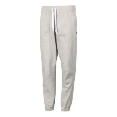 Puma Downtown Small Logo Pants 'grey Black' In Gray