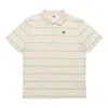 Puma Downtown Stripe Polo Tee Shirt 'beige' In Neutral