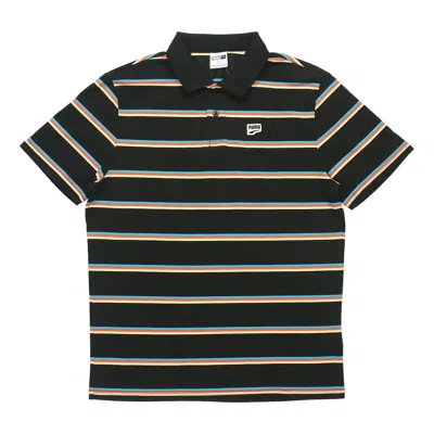 Puma Downtown Stripe Polo Tee Shirt 'black'