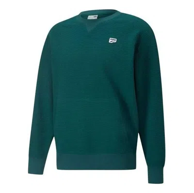 Puma Downtown Waffle Crewneck Sweatshirt 'green'