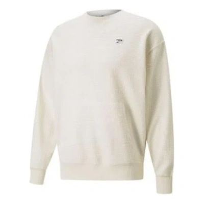 Puma Downtown Waffle Crewneck Sweatshirt 'white'
