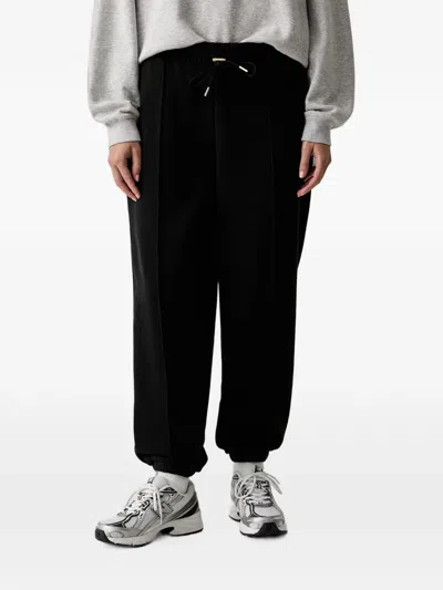 Puma Drawstring Pintuck Track Pants In Black