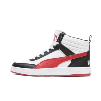 Puma Dribble Mid Men's Sneakers In White-for All Time Red- Black