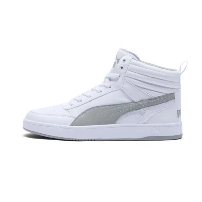 Puma Dribble Mid Men's Sneakers In White-smokey Gray