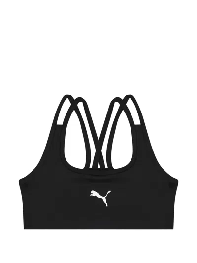 Puma Kids' Drycell Logo-print Sports Bra In 블랙