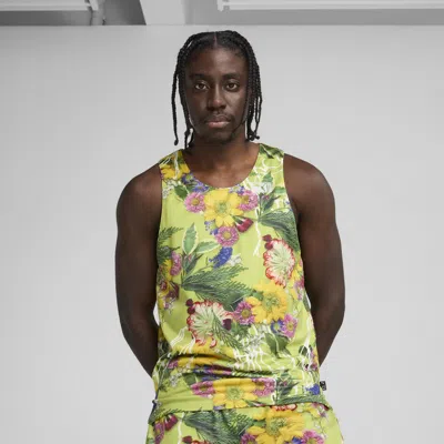 Puma Dunked In Florals Men's Basketball Jersey In Green