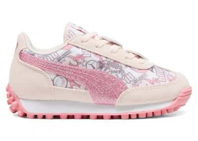 Pre-owned Puma Easy Rider Hello Kitty And Friends Sneakers In Jasmine Flower/pinkscape