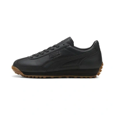 Puma Easy Rider Leather Sneakers In Black