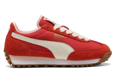 Pre-owned Puma Easy Rider Lovers Pack (women's) Sneakers In Red Fire/warm White