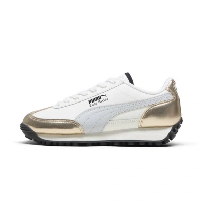 Puma Easy Rider Mixed Metals Big Kids' Sneakers In Warm White- Gold-glacial Gray- Black