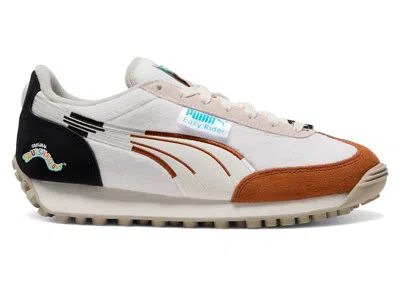 Pre-owned Puma Easy Rider Squishmallows Cam The Cat (women's) Sneakers In Warm White/teak/ Black