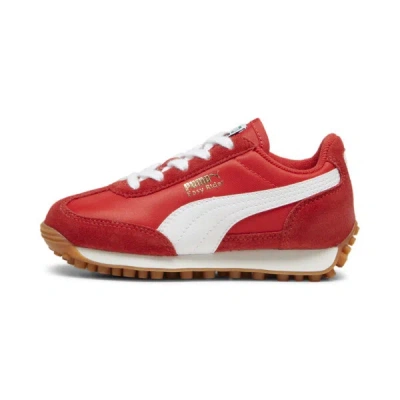 Puma Easy Rider Vintage Little Kids' Sneakers In Red- White