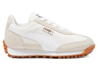 Pre-owned Puma Easy Rider White Sneakers In Alpine Snow/ White/ Gold