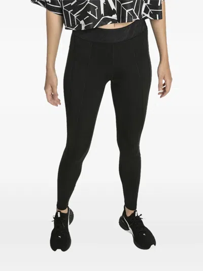 Puma Elastic-waist Leggings In Black