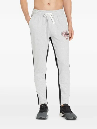 Puma Elastic Waist Sweatpants In Gray