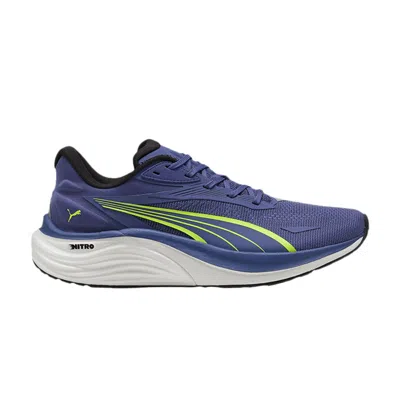 Pre-owned Puma Electrify Nitro 4 'blue Crystal Yellow Alert' | Men's Size 14