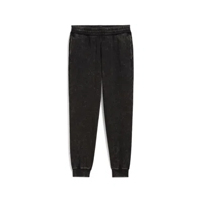 Puma Elevated Essentials Acid Wash Women's Fleece Sweatpants In Black