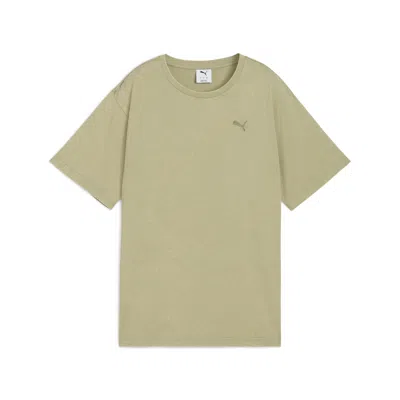 Puma Elevated Essentials Acid Wash Women's Tee In Green
