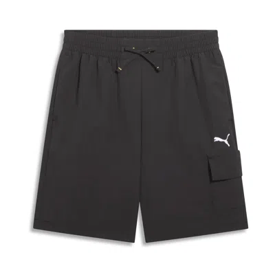 Puma Elevated Essentials Men's 8" Cargo Shorts In Black