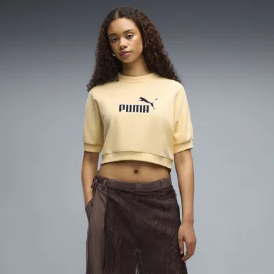 Puma Elevated Essentials Women's Relaxed Sweatshirt In Yellow