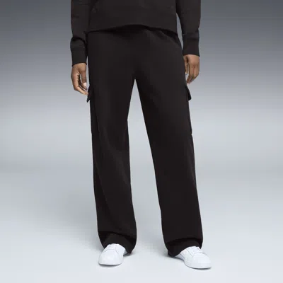 Puma Elevated Essentials Women's Straight Leg Cargo Pants In Black