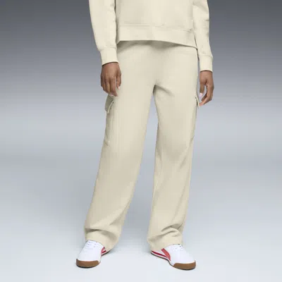 Puma Elevated Essentials Women's Straight Leg Cargo Pants In Neutral