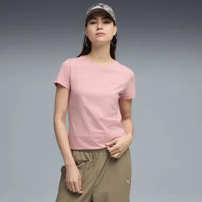 Puma Elevated Essentials Women's T-shirt In Pink