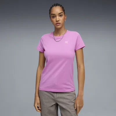 Puma Elevated Essentials Women's T-shirt In Pink
